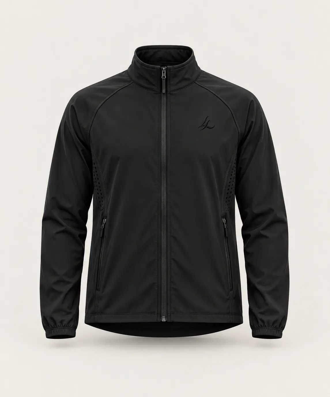 AERIS Lightweight Jacket in Black — front view
