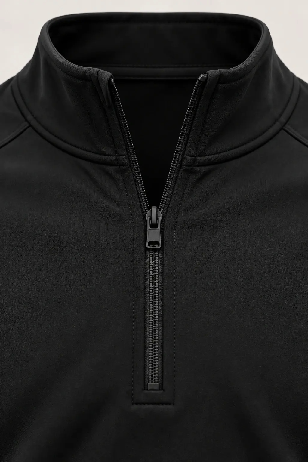ARC ¼ Zip in Black — construction view