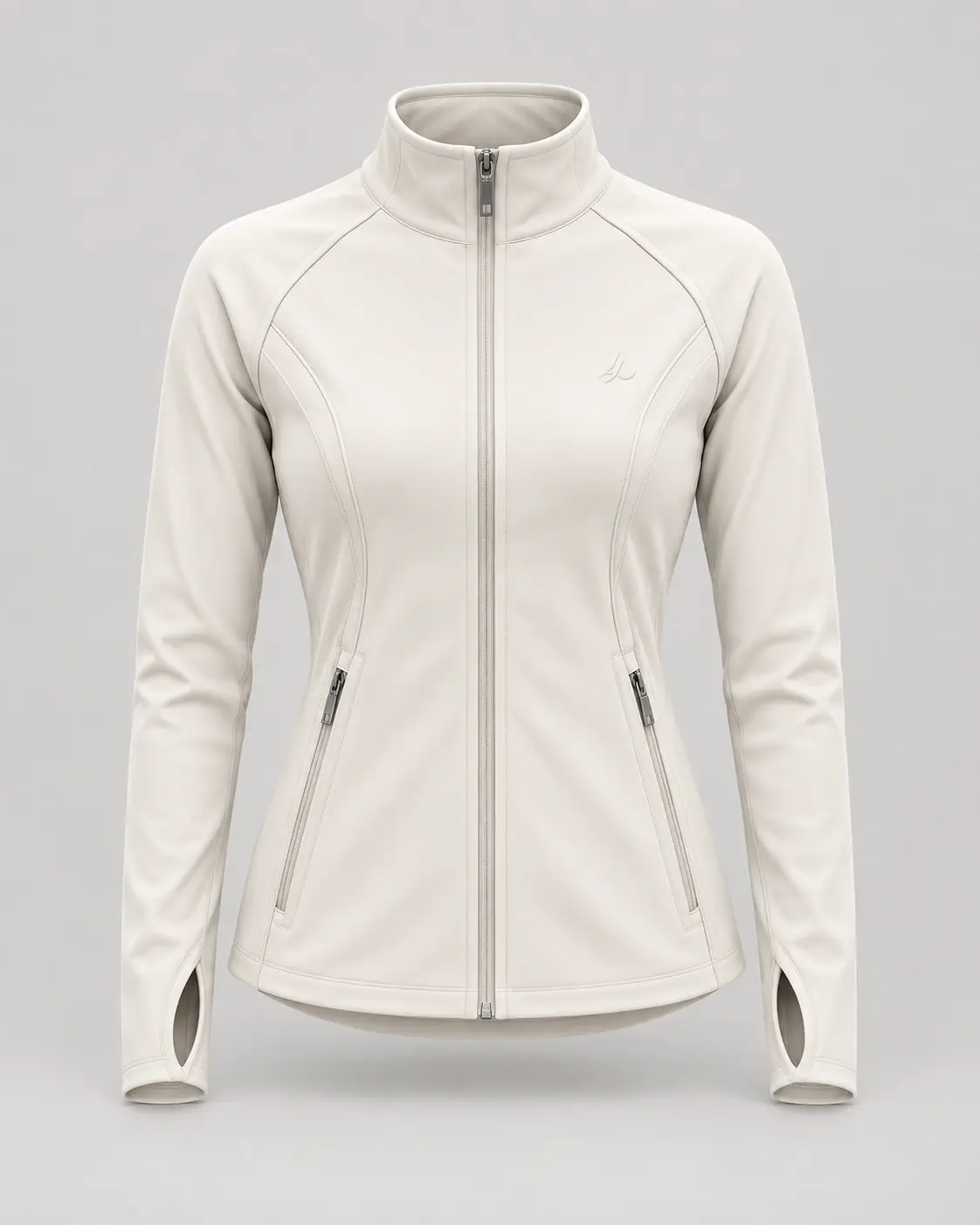 LINEA Full-Zip Jacket in White — front view